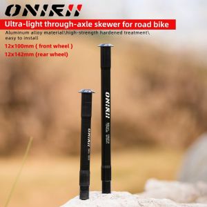 Thru Axle12mm for Road Bike Shaft Front/Rear Hub Skewers Front Fork Shaft Skewers12x142mm 12x100mm Wheel Axis Hub Shaft NEW