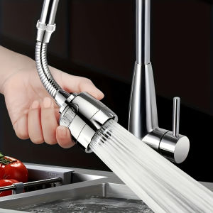 360 Degree Rotatable Household Faucet Nozzle Extender 2 Types of Water Outlet Modes Kitchen Splash Proof Water-Saving Faucet