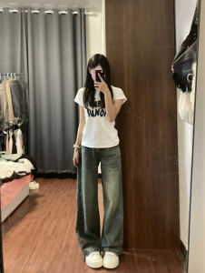 เสื้อยืดคอกลมแขนสั้นผ้าฝ้ายแท้ทรงเข้ารูปสำหรับผู้หญิงในช่วงฤดูร้อน เสื้อตัวบนกระชับสัดส่วน ปกปิดเนื้อผ้า สไตล์เกาหลี