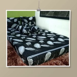 Sprei Katun Motif Daun Bunga Monstera Palm Seprei