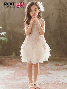 Princess Dress for Girls Summer New Performance Baby Dress Cotton Polyester Elastic Fabric Pure Color Strap Princess Skirt