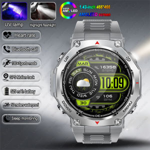 2026 New Military Outdoor Sports Smart Watch Men GPS Motion Track 5 ATM Waterproof Heart Rate HD Bluetooth Call Smartwatch+box