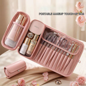 Women Makeup Brush Toiletries Organizer Waterproof Travel Make Up Storage Pouch Female Large Capacity Portable Cosmetic Case