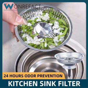 Kitchen Sink Drainage Filter Pop-up Sink Stopper Combination Anti-clogging Sink Food Catcher Basket Quick Drainage Odor Filter Sink Stopper Universal