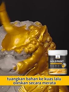 【konsentrasi tinggi】Cat gold Bright Gold Lembaran air satu lapisan penutup Cat Tembok Emas Gold Warna cerah Indoor and Outdoor