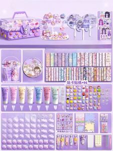 กล่องของเล่น DIY สำหรับเด็กผู้หญิง ชุดสติกเกอร์กระดาษพับแบบหรูหรา ของเล่นที่สร้างสรรค์และสนุกสนาน