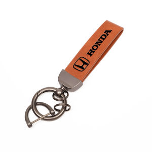 Honda | Car Tire Valve Cap Metal/Leather Car Key Chain Keyring Auto Interiors Accessorie For Honda Civic FIT CRV Accord Jazz HRV Vezel