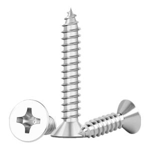JINJUNTAI | Stainless Steel Flat Head Cross Recessed Self Tapping Wood Screw
