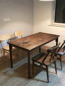 Modern Simple Black Walnut Wooden Dining Table Full Solid Wood Rectangle Desk Nordic Middle Japanese Style Workbench Original Wood Home Use