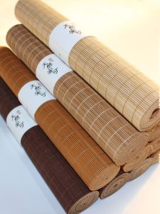 Double-Sided Bamboo Mat Tea Set Accessories Warming Table Flag Chinese Style Zen Decorative Tablecloth for Tea Ceremony