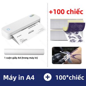 A4 Máy In Nhiệt Bluetooth Đa Chức Năng Máy Làm Nhãn Vẽ Stencil Máy Chuyển 2 Trong 1 Hình Xăm Giấy In Máy Photocopy