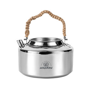 HIKEMAN | Portable Camping Suitable for Gas Stove & Direct Flame Kettle 1.2L