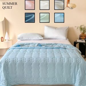 New Cool Silk Summer Quilt Summer Cool Quilt Air Conditioner Quilt Solid Color Simple Japanese Style