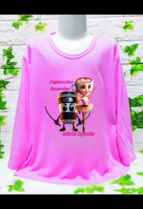 Kaos atasan anak usia 1-12 tahun Ballerina Cappuccino Asassino lengan panjang