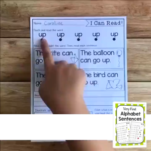 Alphabet Sentences Book Reading Exercise Workbook Kindergarten Grade 1 English Workbook (1-4 Years Old)
