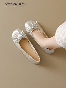 Feminine Bow-Style Single Shoes