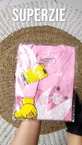 Baju anak cewek lengan panjang motif kartun bunga animasi TINKER warna pink bahan katun premium 30s