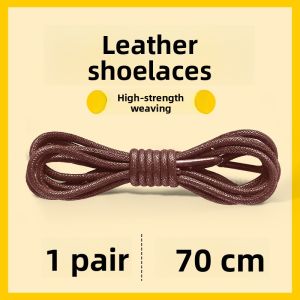 MICUI | Waxed Round Shoelaces For Red Wing Shoes Mens Brown Casual Elastic Anti-slip Fine Rope Womens Style Spring Summer Autumn