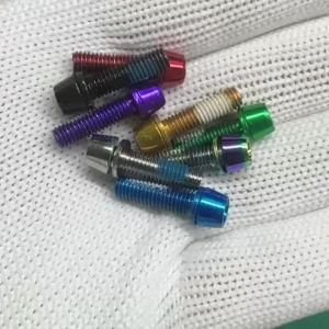 M5x18mm NFOX Stem Screws Color Plated CNC Carbon Steel Bolts for Mountain Bike Road Bike Handlebar Stem Parts