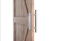 Sliding Barn Door Handle Heavy Duty Pull Flush Door Handle Furniture Hardware 12 in Square Pull and Flush Wood Door Handle Set