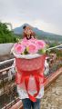 Buket korea bulat/korean round bouquet/buket mawar gaya korea. 