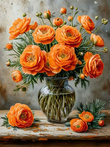 HUACAN Diamond Art Painting Peony Flower Diamond Mosaic Kit Floral Vase Cross Stitch Arts And Crafts Picture Of Rhinestones