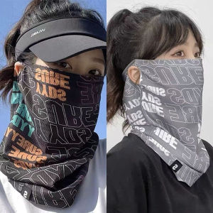 Breathable sunscreen face mask mens and womens neck covers cycling outdoor headscarves ice silk fishing summer face mask