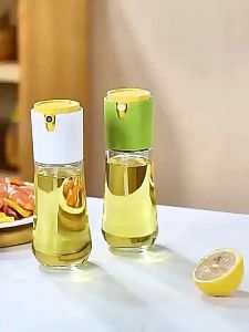 BECORATE 2 in 1 Olive Oil Dispenser Bottle Spray and Pour 300ml Glass Oil Spray Bottles for Kitchen