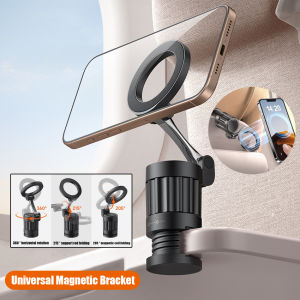 Universal Magnetic Phone Holder - Strong Suction Cup Mount for Airplane Tray Tables Kitchen Cabinets & Travel