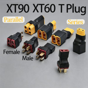 1PC XT60 XT90 T Plug Connector Adapter 1 Male to 2 Female / 1 Female to 2 Male Parallel Series Connector for RC Battery DIY