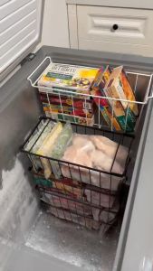 Multi -layer refrigerator storage shelf refrigerator desktop shelf kitchen tidelle storage shelf can be folded