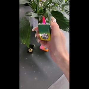 GH200 Windproof Jet Flame Lighter Metal Creative Camera Toy LED Light Press On Fire Refill Gas Butane Men Gifts Set