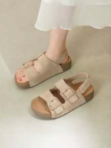 Josiny | Women Thick-Soled Genuine Leather Birkenstocks Slip-On Sandals