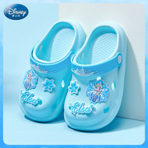 Princess Themed Childrens Summer Sandals Anti-Slip Covered Toe Outdoor Beach Shoes Disney Hole Hole Slippers for Little Girls