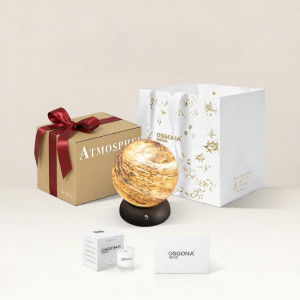 OsgonA | Ambiance Creating Rechargeable Portable Mars Style Glass Decorative Table Lamp