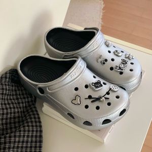 XIXITIAO | Slim Strap Cute Silver Bear EVA Sandals
