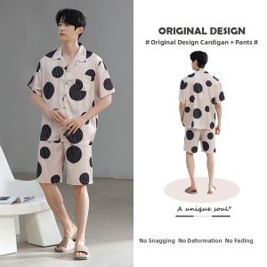GONGDIE | Cooling Mens Sleepwear Set Large Size
