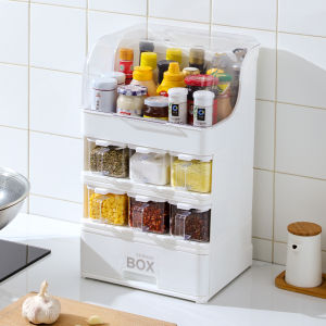 Kitchen Multi-Function Seasoning Storage Rack Home Use Countertop Soy Sauce Bottle Spice Organizer Oil Salt Vinegar Holder