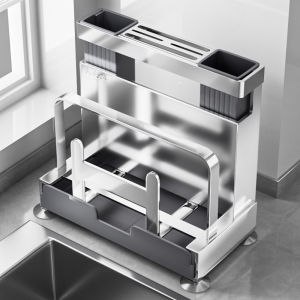 ชั้นวางของในครัวแบบไม่ต้องติดตั้ง ชั้นวางของแบบอเนกประสงค์ 304 สแตนเลส ชั้นวางของสำหรับเก็บของในครัว ชั้นวางของสำหรับใช้ในบ้าน