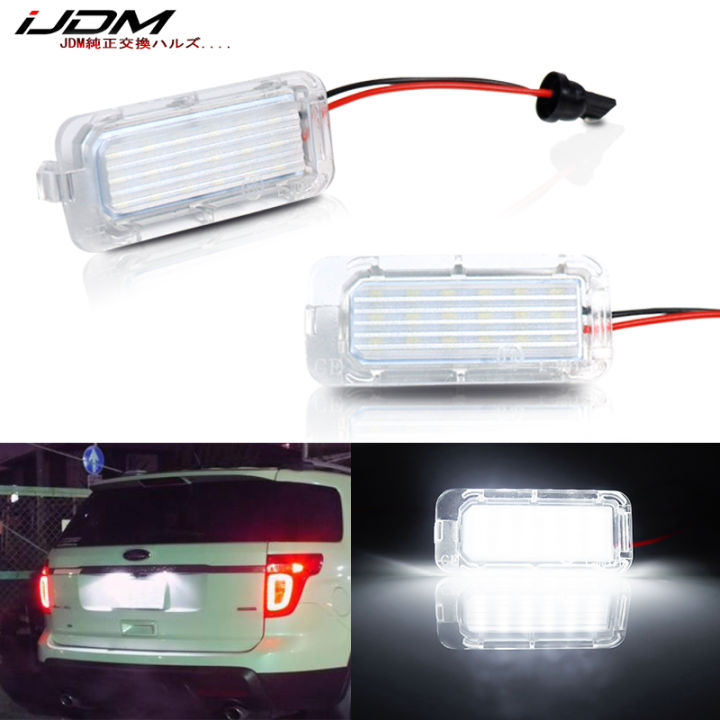 iJDM OEM-Fit 3W 6000K xenon white Full LED License Plate Light For Ford