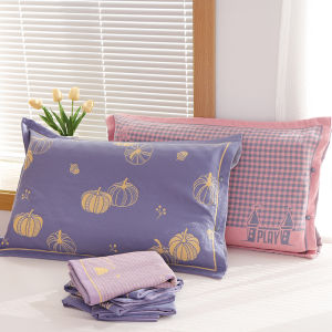 Pure Cotton Flannel Zipper Childrens Medium Size Latex Pillowcase Pair 40cmx60 Single Person Home Use Machine Washable