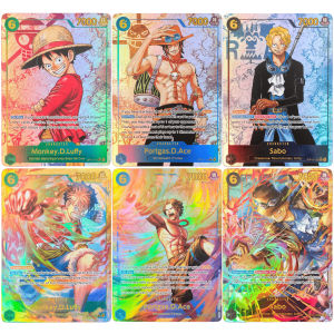 Bandai | DIY Proxy One Piece English ASL Luffy Sabo Ace Carrying On His Will OP13-118 OP13-119 OP13-120 Game Collection Card Toy