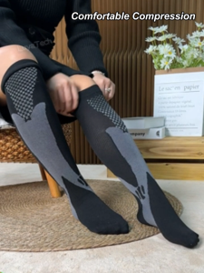 Compression Socks Nurse Socks [SG Ready Stock] 20-30 mmHg Compression Stockings Leg Circulation Tights Sports Support for Men Women
