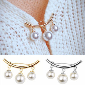 Pearl Brooch Straps & Anti-Slip Pin Jewelry: Simple Cardigan Pins & Enamel Pin Clothing