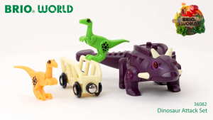 BRIO Official Store SG - Dinosaur Attack Set (36082) Creative Kit Kids Building Wooden Train Toy Sets