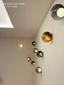 Modern Minimalist Colorful Glass Wall Light