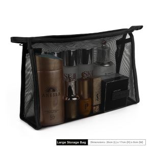 Transparent Mesh New Portable Large Capacity Makeup Bag