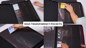 9 Pocket Card Binder Sleeves with Zipper Double Sided Pockets Card Holder Carry Card Case for Game Cards