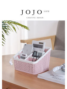 Multifunctional Desktop Organizer Box Office Home Use Grid Storage Box Modern Simple Style Plastic Step Shape Universal Purpose