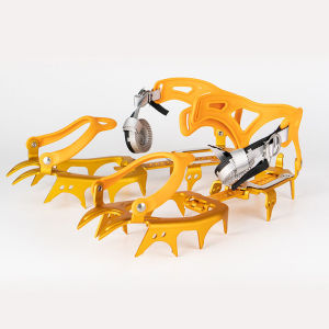 BRS S3 14 Aluminum Alloy Ice Grippers For Outdoor Skiing Climbing Hiking Teeth Ice Crampons Non Slip Snow Shoe Covers